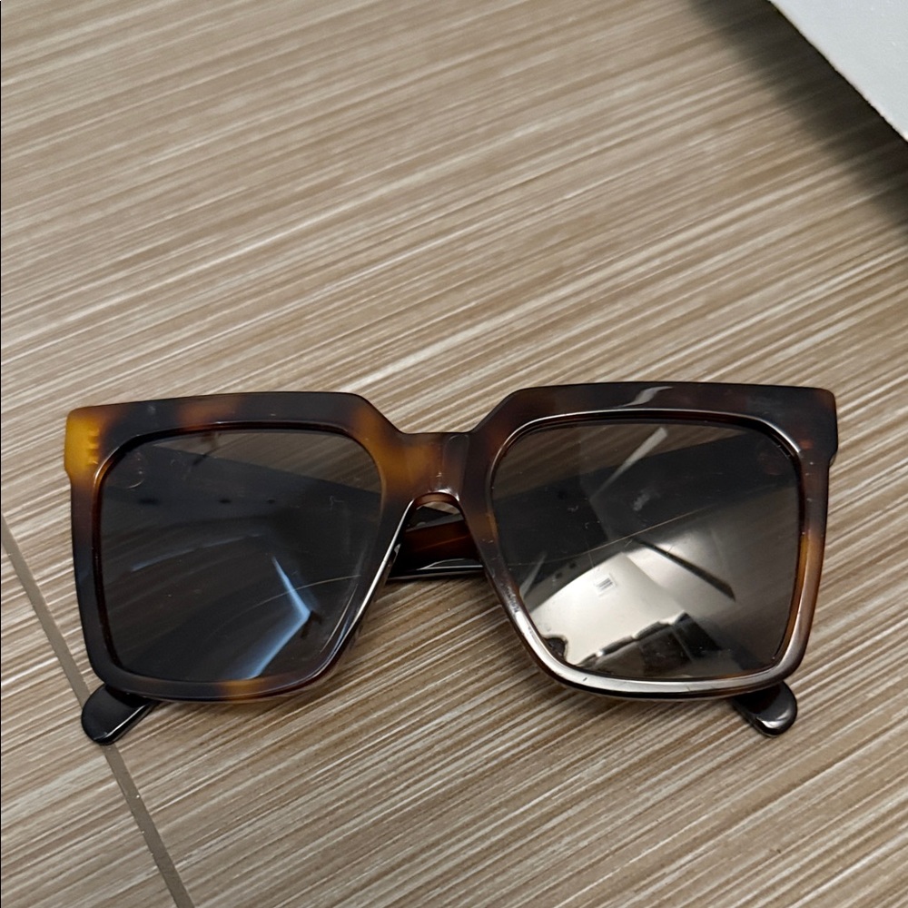 Celine Brown Square Sunglasses